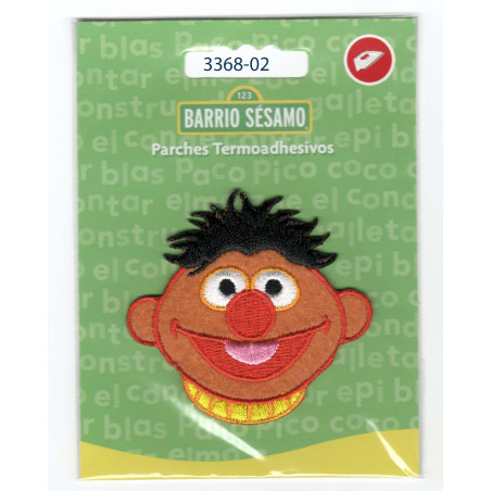 Ernie Sesame Street  Broderet strygemærke 6x6 cm