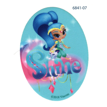 Shine Printet strygemærke oval 11x8 cm