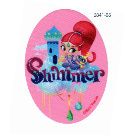Shimmer  printet strygemærke oval 11x8 cm