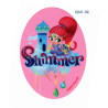 Shimmer  printet strygemærke oval 11x8 cm