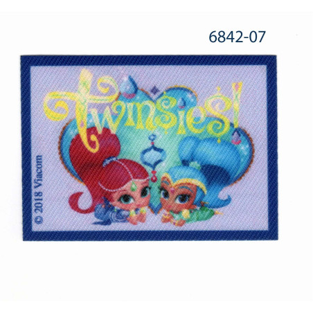 Shimmer & Shine Printet strygemærke  5,5x7,5 cm