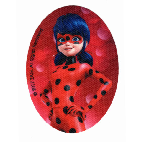 Lady Bug Mariehønen Printet strygelap / strygemærke 11x8 cm