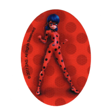 Lady Bug Mariehønen Printet strygelap - strygemærke  11x8 cm