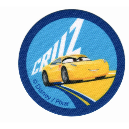 Cars 3 Cruz  printet strygemærke  Ø 6,5 cm