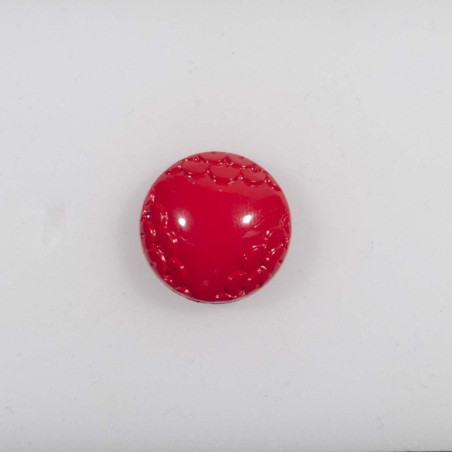Rød bombe knap m/øje 18 mm