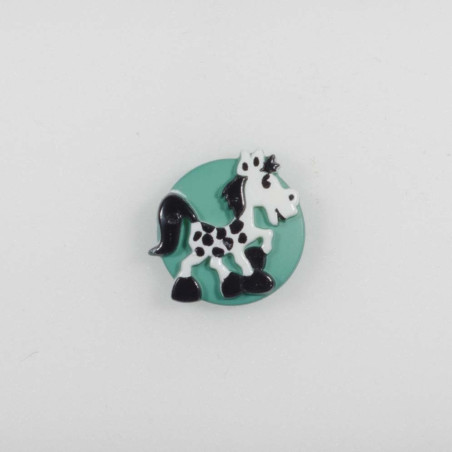 Knap m/øje hest 18 mm