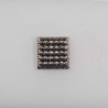 Firkantet knap m/øje metal look 16x16 mm