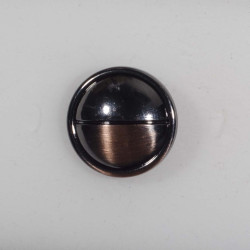 Knap m/øje Metal look 23mm