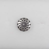 Knap m/øje metal look Gl.sølv 15mm