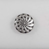 Knap m/øje metal look Gl.sølv 22mm