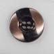 Knap 4-hul metal look grå/kobber 30 mm