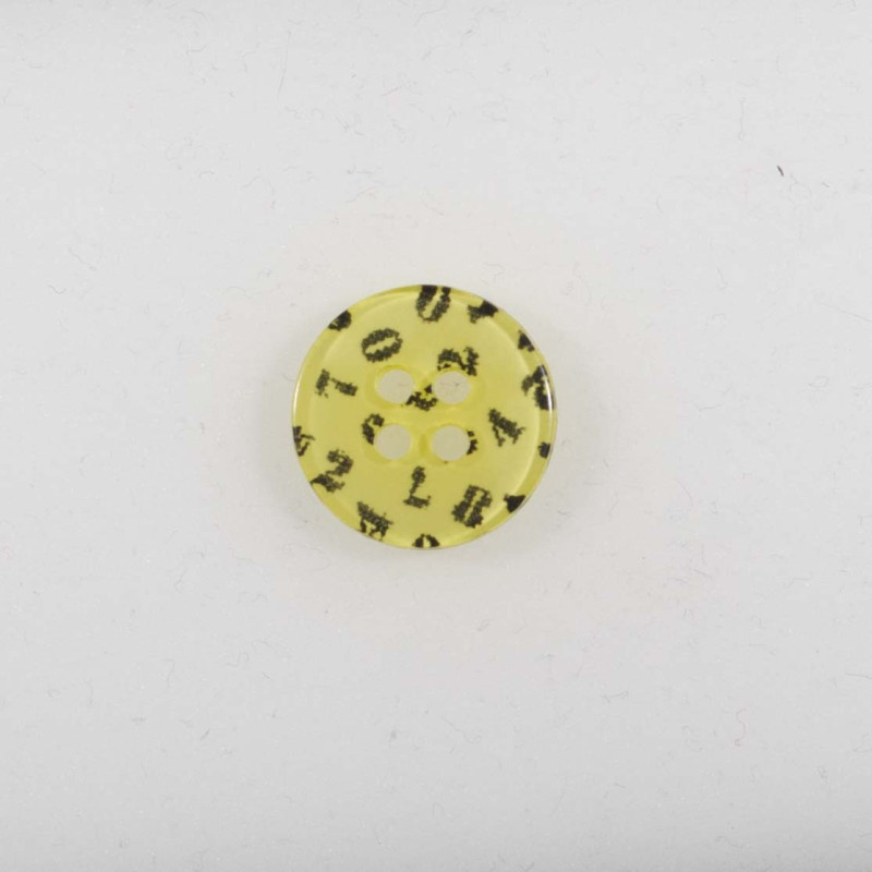 Knap /m sorte tal 15mm sort/lime