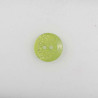 Knap 2-hul Lime m/sølv  15 mm