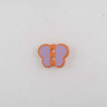 Knap 12mm sommerfugl lilla/orange