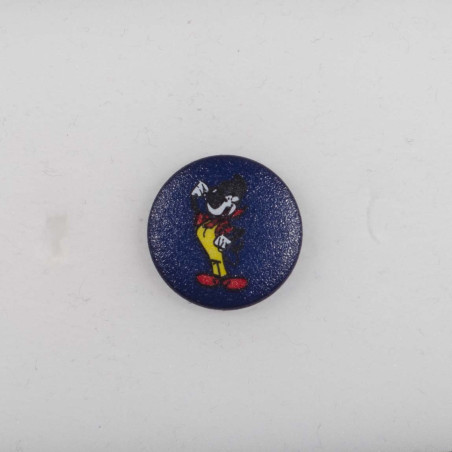 Knap m/øje Mickey Mouse 18 mørk blå
