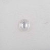 Oval hvid knap m/øje 11 mm
