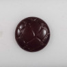 Frakke knap m/øje læder look rødbrun 28mm