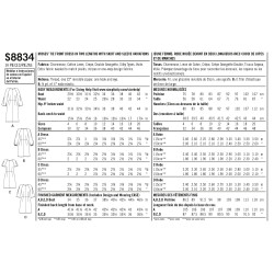 Kjole m/sløjfe snitmønster simplicity 8834