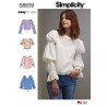Bluse m/lange ærmer snitmønster  Simplicity  8839