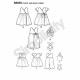 Buksedragt og kjole pigetøj snitmønster Simplicity 8850