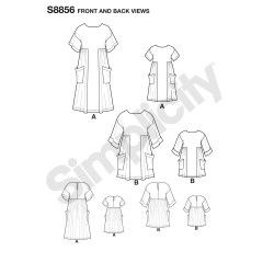 Kjole og tunika mor/barn snitmønster easy Simplicity 8856