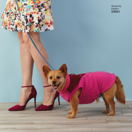 Overtøj til små hunde snitmønster Simplicity 8861