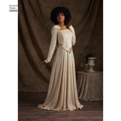 Voksen kostume Kjole m/hætte snitmønster Simplicity 8866