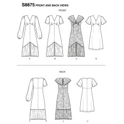 Kjole snitmønster Simplicity 8875