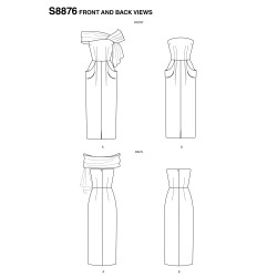 1940érne Vintage kjole også plusmode  snitmønster Simplicity 8876