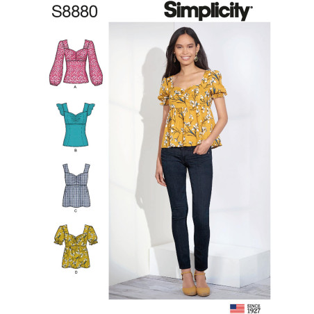 Bluse snitmønster Simplicity 8880