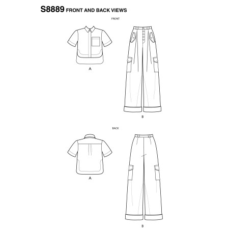 Bukse også plusmode snitmønster Simplicity 8889