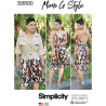 Kjole m/åben ryg  og  kort jakke  også plusmode snitmønster Simplicity 8890