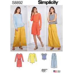 Kjole bukser og top snitmønster Simplicity 8892
