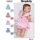 Babytøj Forklædekjole og bukser snitmønster Simplicity 8893