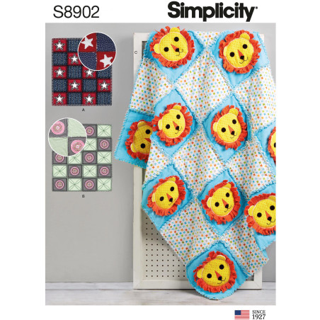 Kludetæppe snitmønster Simplicity 8902