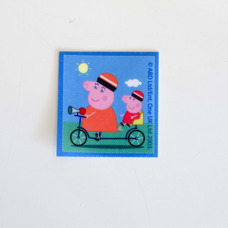 Gurli Gris og mor gris printet strygemærke 6,5x6,5 cm