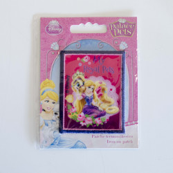 Disney prinsesser og kæledyr Rapunzel Broderet strygemærke 5,5x7 cm