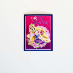 Disney prinsesser og kæledyr Rapunzel printet strygemærke 5,5x7 cm