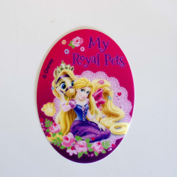 Disney Prinsesser og kæledyr Rapunzel Printet strygemærke 11x8 cm