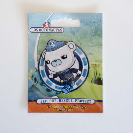 Sprutte-patruljen Kaptain Barnacles Broderet strygemærk  Ø 6 cm