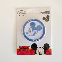 Mickey Mouse All 28 Star Broderet strygemærke Ø 6,5 cm