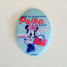 Minnie Mouse m/polkaprikker  Printet strygemærke 11x8 cm