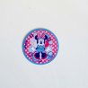 Minnie Mouse m/prikker Printet strygemærke Ø 6 cm