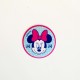 Minnie Mouse m/prikker Printet strygemærke Ø 6 cm