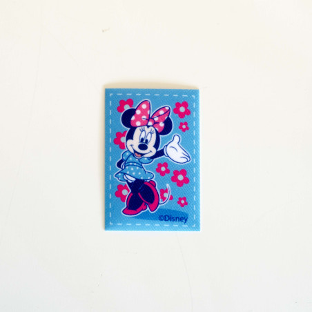 Minnie Mouse m/prikker Printet strygemærke 4,5x6,5 cm