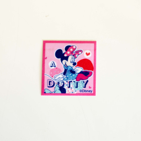 Minnie Mouse m/prikke Printet strygemærke 5,5x6 cm