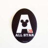 Mickey Mouse All Star 28 Printet strygemærke 11x8 cm