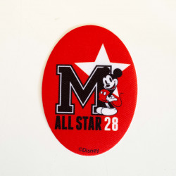 Mickey Mouse All Star 28 Printet strygemærke 11x8 cm