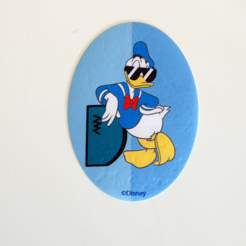 Anders And m/briller Printet strygemærke 11x8 cm