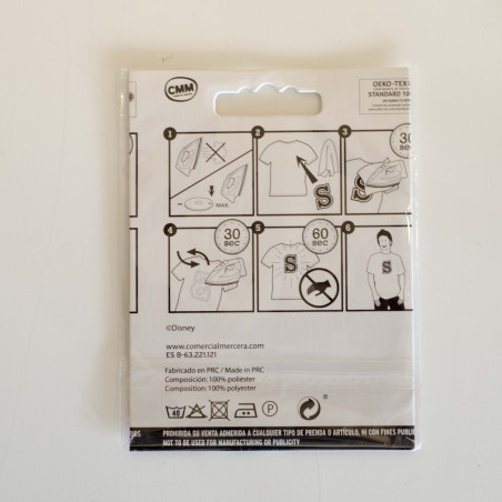 Mickey Mouse All Star 28  Rød Printete strygemærke 7.5x5,5 cm